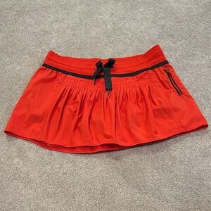 Lululemon Athletica Orange Skort with Black Accents